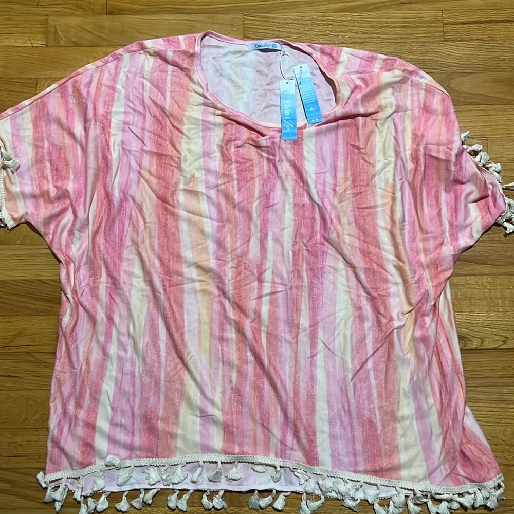 Striped Swim Cover-Up